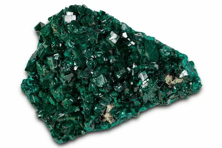 Sparkly, Emerald-Green Dioptase Crystals - Congo #343362